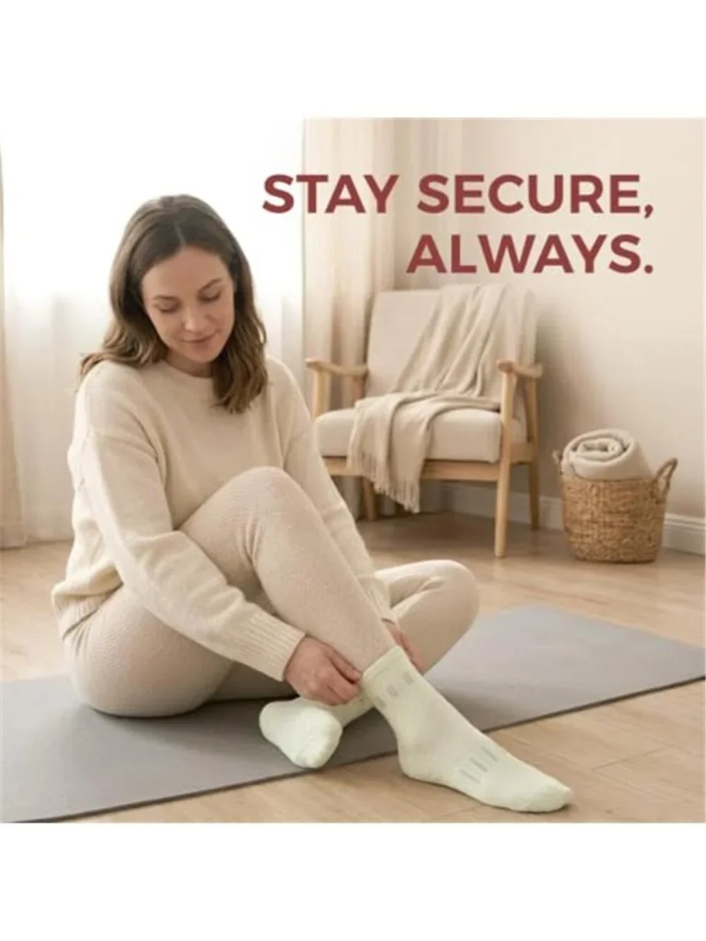 5 Pairs Pilates Socks Yoga Crew Socks with Grips for Women Non Slip
